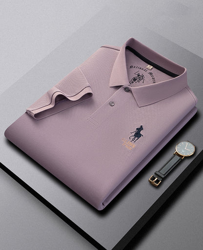 Business-Casual Mercerized Cotton Polo Shirt