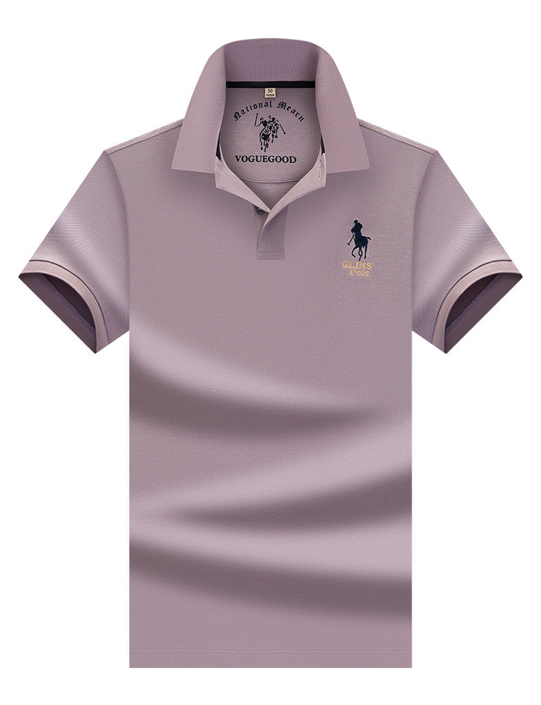 Business-Casual Mercerized Cotton Polo Shirt