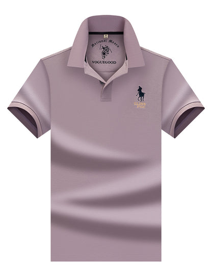Business-Casual Mercerized Cotton Polo Shirt