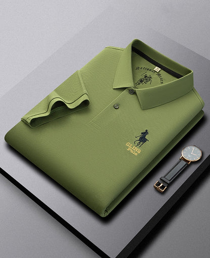 Business-Casual Mercerized Cotton Polo Shirt