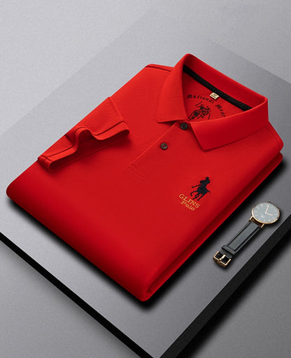 Business-Casual Mercerized Cotton Polo Shirt