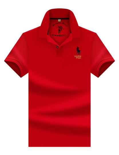 Business-Casual Mercerized Cotton Polo Shirt