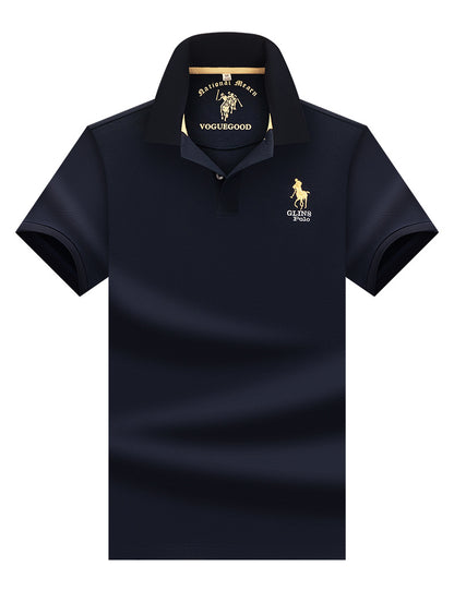 Business-Casual Mercerized Cotton Polo Shirt