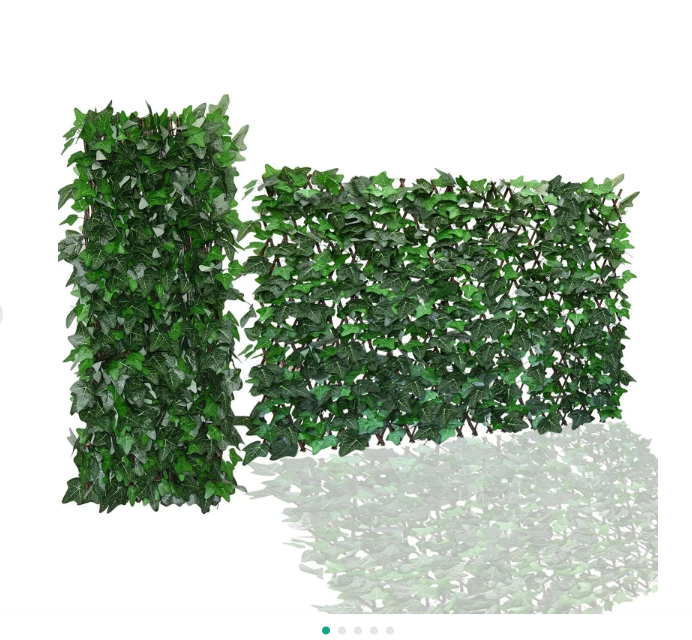 Faux Ivy Fencing Panel, Expandable Privacy Screen for Outdoor Use