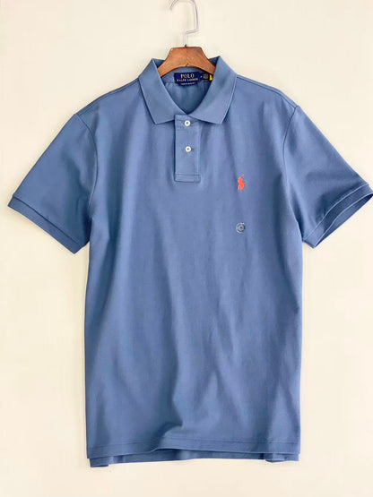 Men’s Classic Embroidered Pony Pique Polo Shirt
