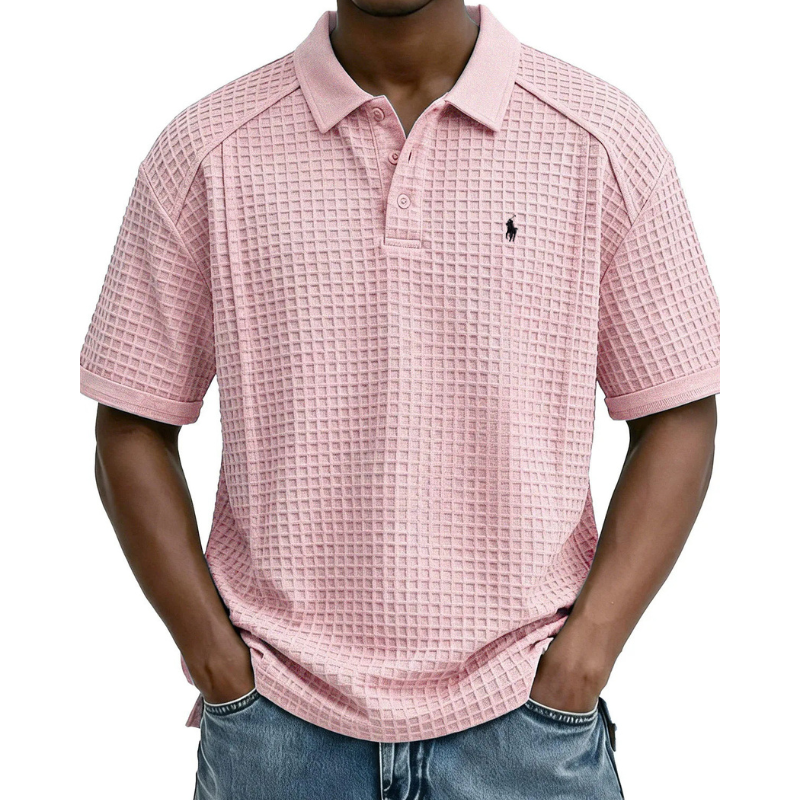 Waffle Knit Polo Shirt