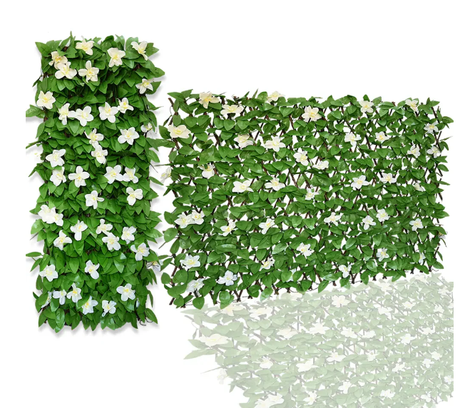 Faux Ivy Fencing Panel, Expandable Privacy Screen for Outdoor Use
