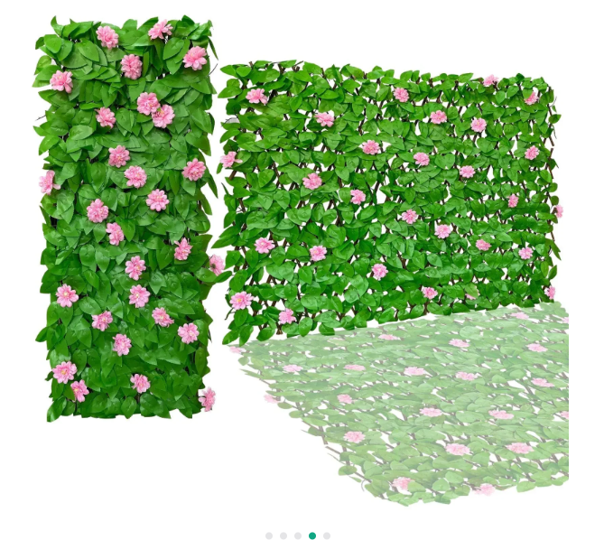 Faux Ivy Fencing Panel, Expandable Privacy Screen for Outdoor Use