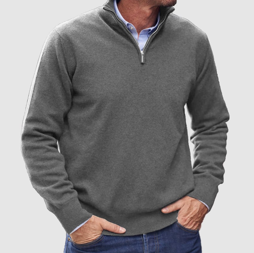 Men's  Zipper Basic Sweater