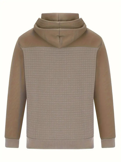 Dashiell - Textured Grid Hooded Sweatshirt