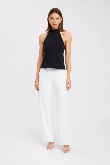 Women's Solid Backs Halter Tank Top Casual Sleeves Top