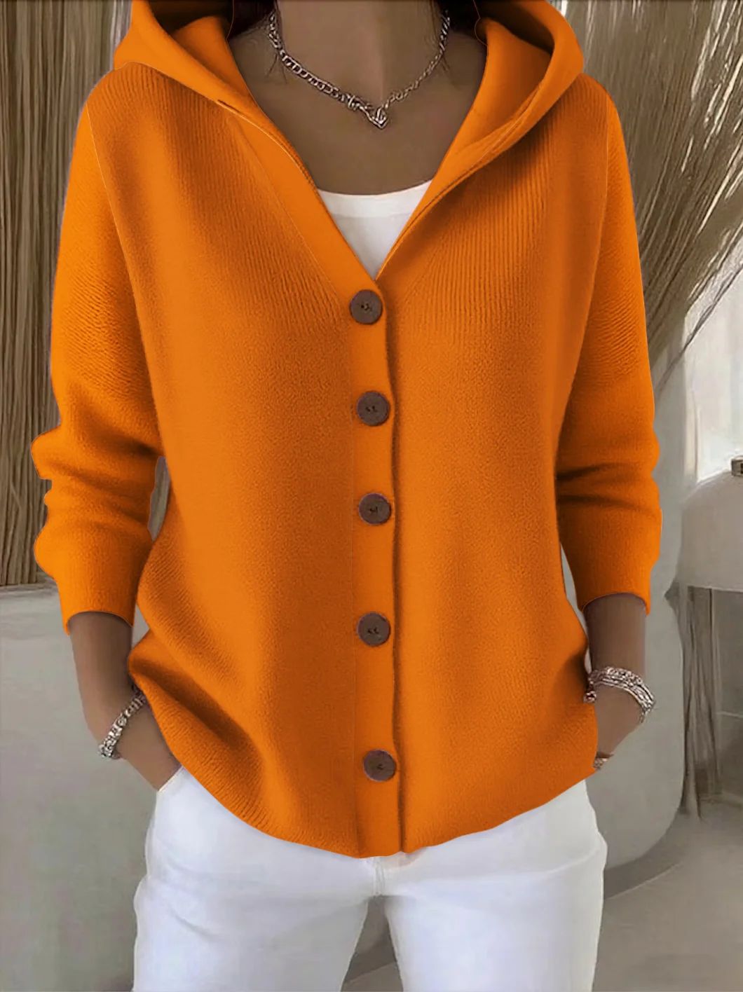 Cozy Hooded Knit Cardigan