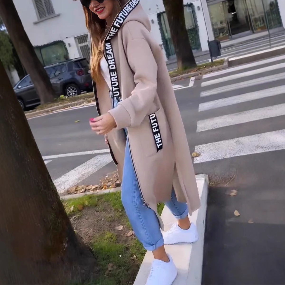 Stylish Women's Long Hoodie