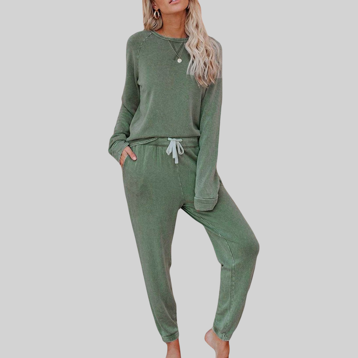 Casual Long Sleeve and Sweatpants Set