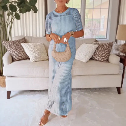 Crochet Dress Set / Including a dress and a crocheted lace top
