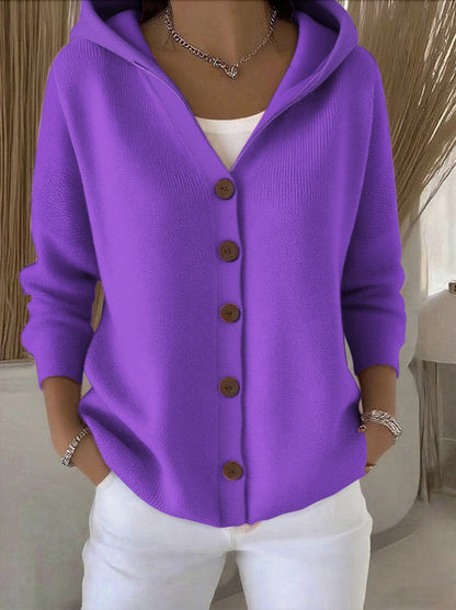 Cozy Hooded Knit Cardigan