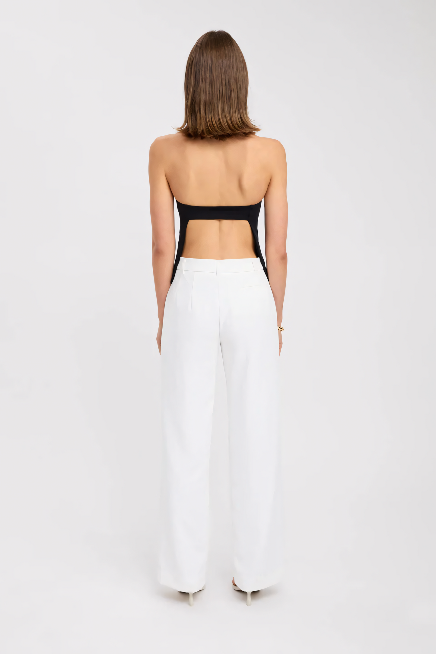 Women's Solid Backs Halter Tank Top Casual Sleeves Top