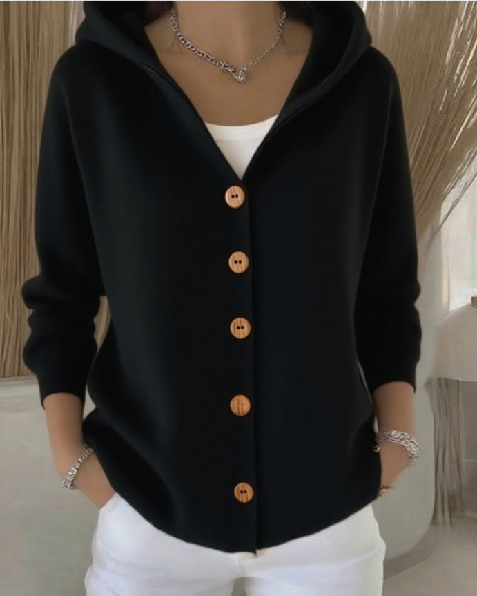Cozy Hooded Knit Cardigan
