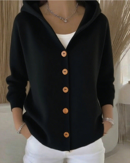 Cozy Hooded Knit Cardigan