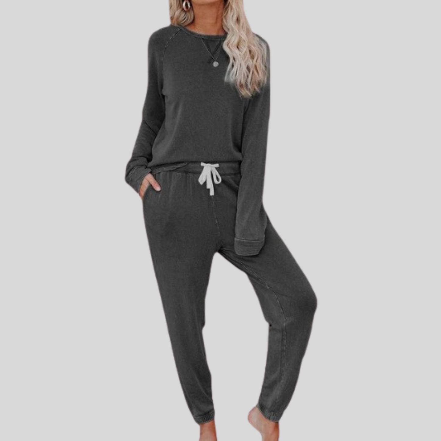 Casual Long Sleeve and Sweatpants Set