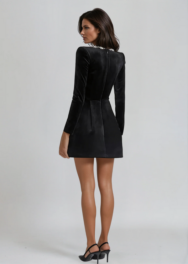 Velvet Elegance Mini Dress