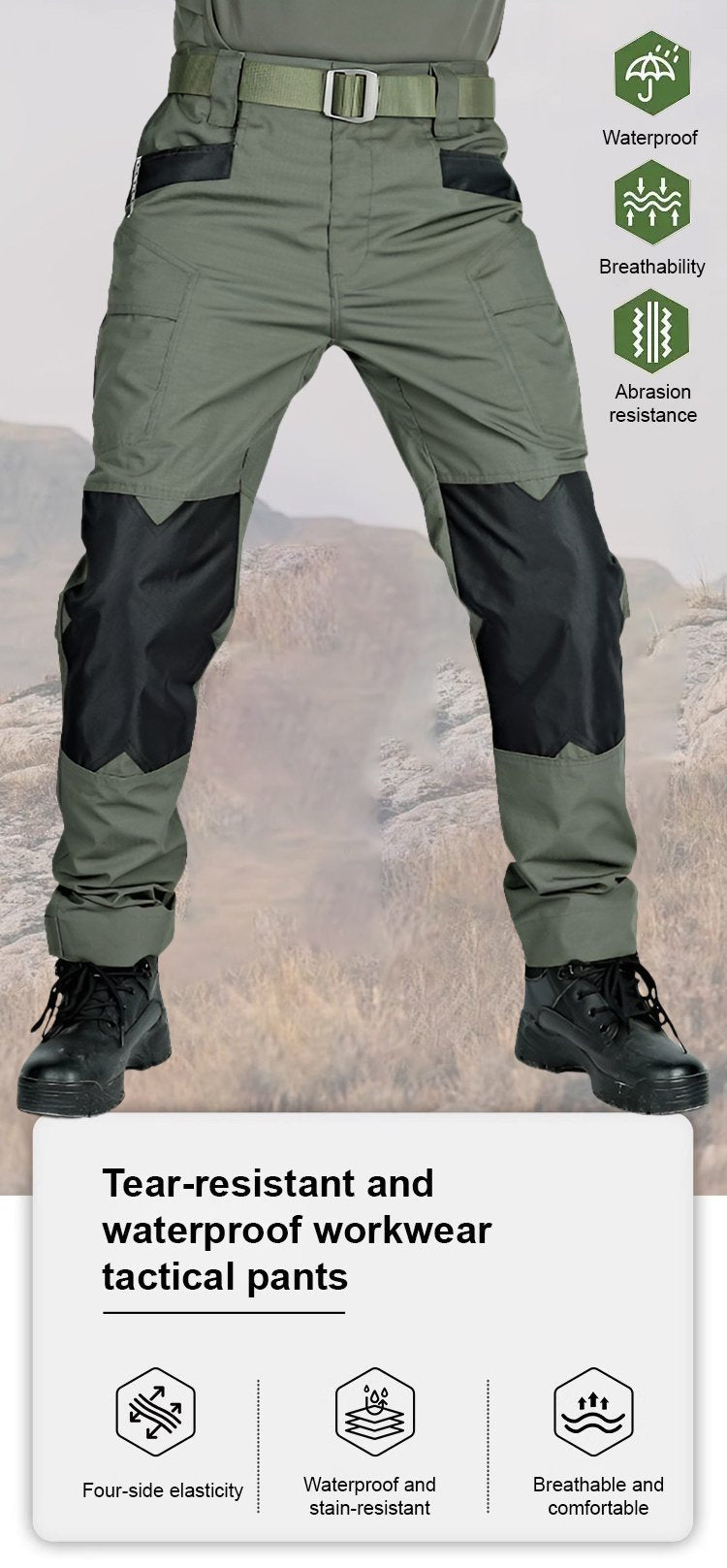 Men's stretch waterproof tactical pants